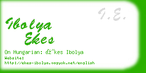 ibolya ekes business card